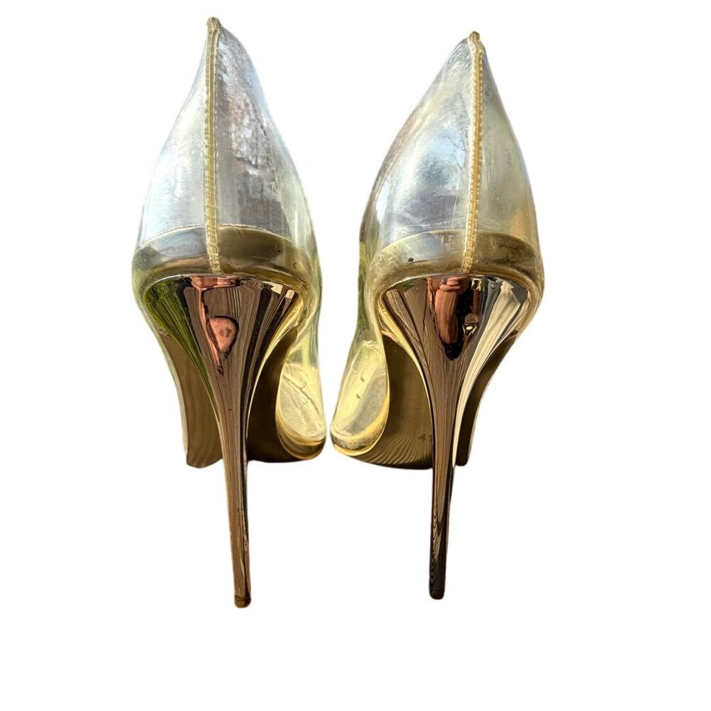 Jessica Rich Fancy "Glass Slipper"  Stiletto Pumps Clear Vinyl Size 10 EURO 41 - Picture 3 of 8